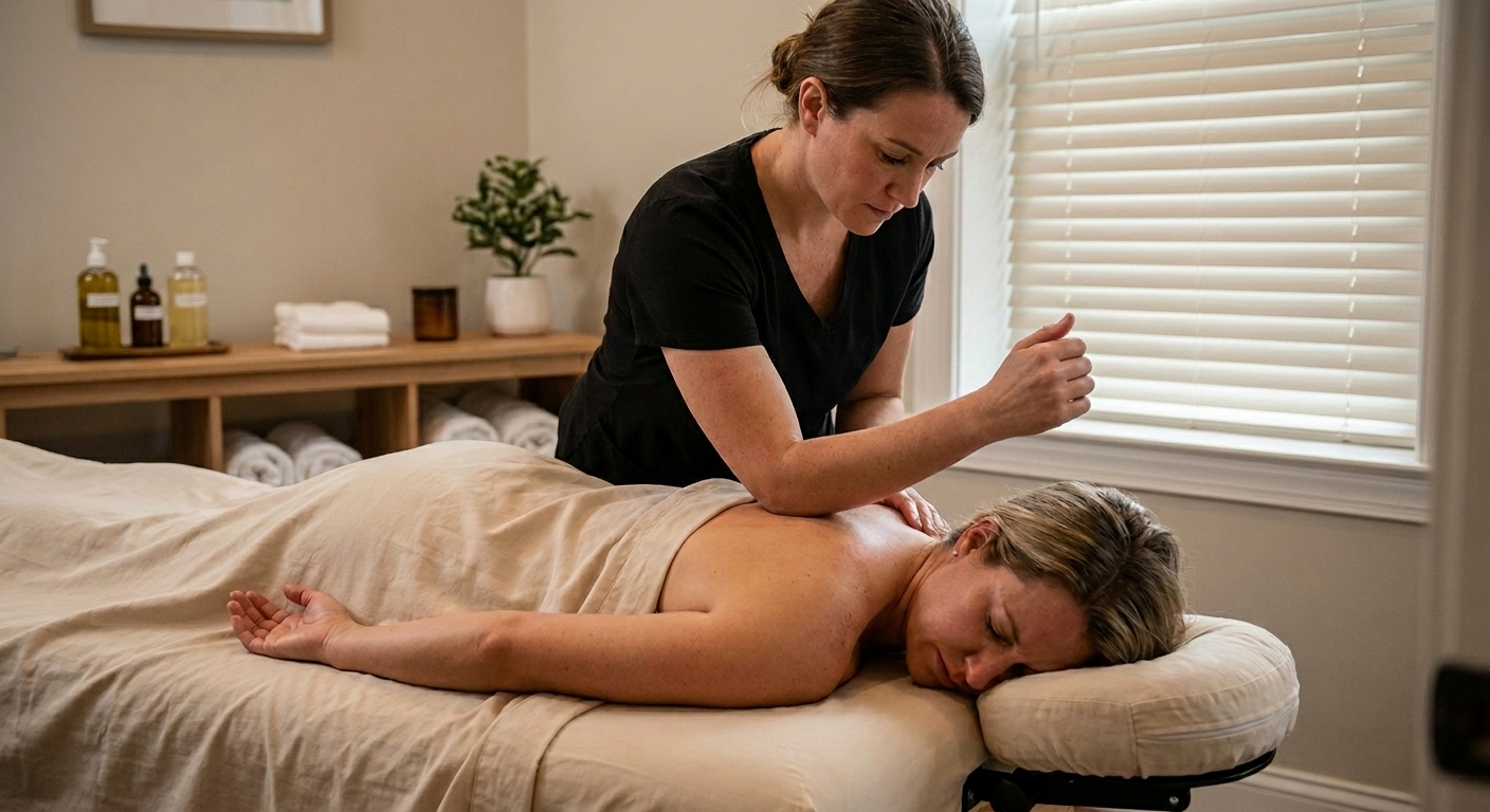 Deep tissue massage in Aiken relieves muscle tension and promotes relaxation
