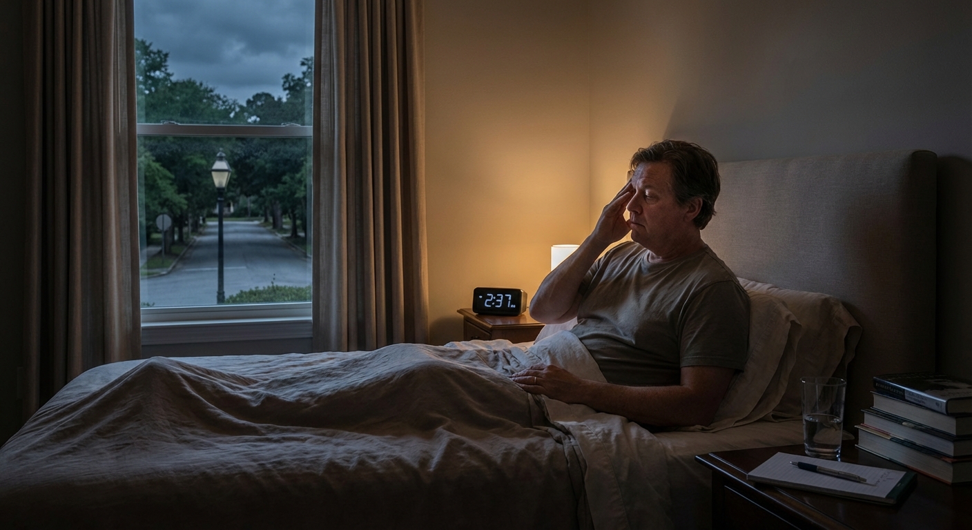 Chronic stress in Aiken causing sleepless nights and restless sleep