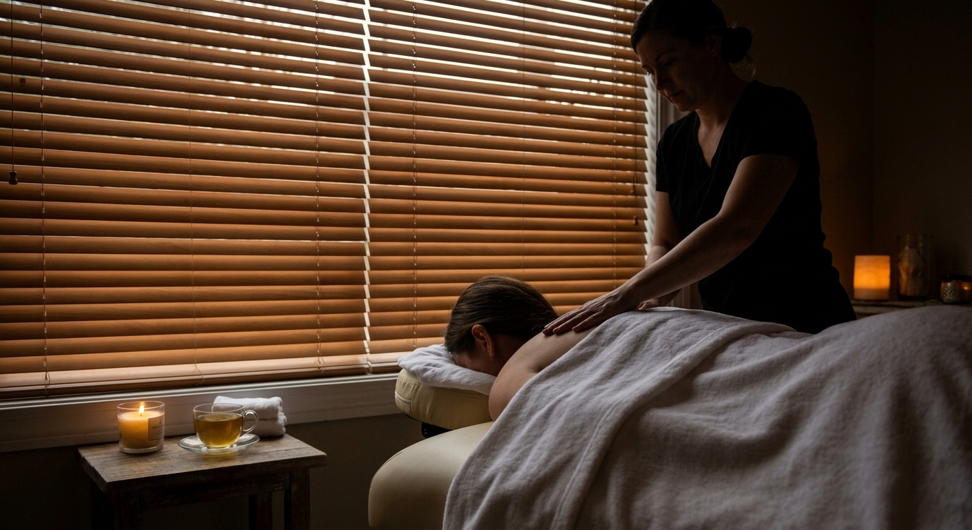 Relaxing after a busy week with a Swedish massage in Aiken